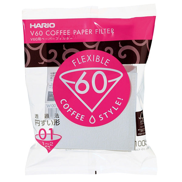 Hario paper filters V60 01-03 White paper