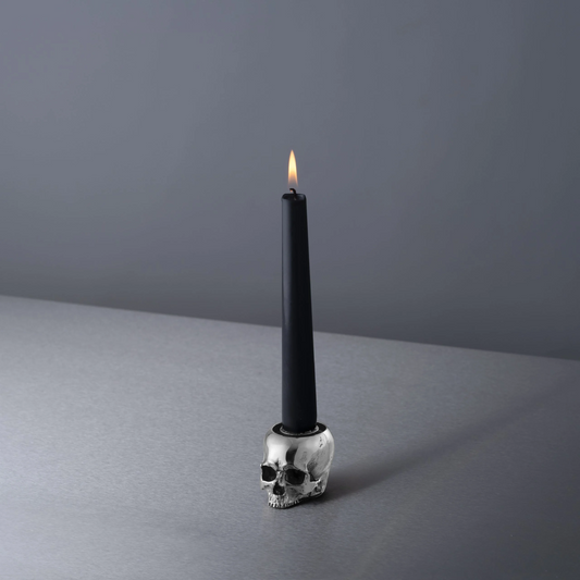 SKULL CANDLE HOLDER / TRAVIS BARKER / STEEL